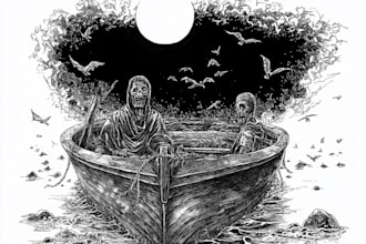 draw black and white illustrations