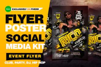 design event club party flyer or any flyer design