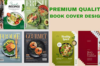 design unique cookbook cover,kdp book cover paperback cover cookbook kindle