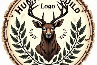 design high quality vintage hunting logo design in very short time