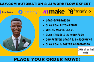 cold email outreach clay trigify io instantly ai smartlead make com outreach
