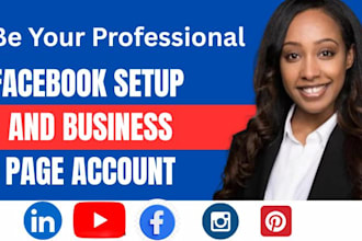 create facebook account and setup a business page for you