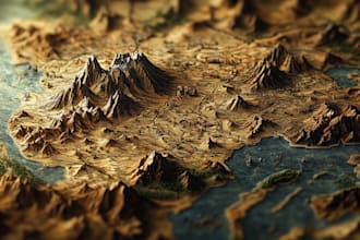 design fantasy map and cities plan, fantasy map for dnd game