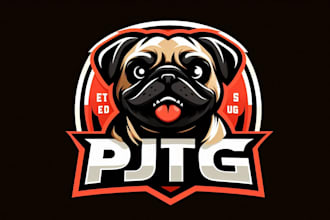 do awesome bold pug for esports team branding mascot logo design
