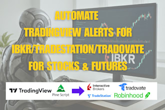 connect tradingview code to broker for automated trading for stocks and futures