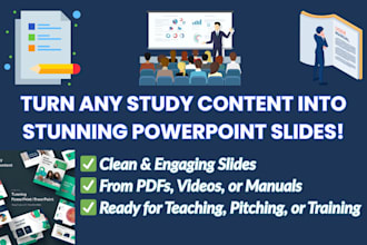 convert your lecture video, study notes, or guide into engaging PPT slides