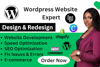 build wordpress website design and redesign carrd website design canva website