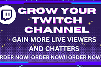 do organic twitch promotion to gain more live viewers and chatters