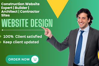 design a modern contractor, construction, roofing, or plumbing website