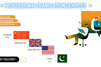 translate chinese to english or urdu, transcribe and proofread accurately