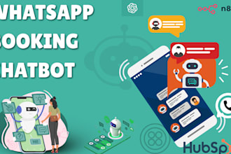 integrate whatsapp booking chatbot, openai, n8n, hubspot CRM, ai calling agent