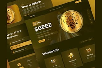 create a crypto token website, coin or crypto meme website