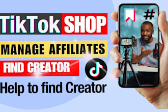 set up your tiktok shop and manage affiliate marketing for your products shop