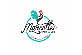 create vintage antique rooster architectural logo