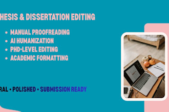 manually proofread, humanize, and edit your phd dissertation or thesis