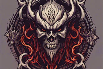 drow unique medieval, fantasy, game title logo