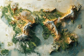 map illustration, fantasy map, city map, vector map,