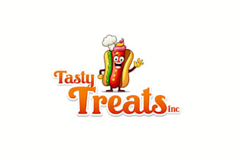 do junk food character mascot logo design