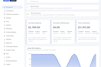develop investment, trading, financial website and mobile app
