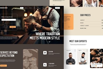 design barber website hair salon website nail website salon website spa website