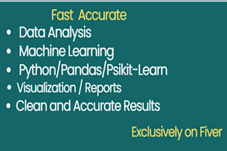 do data analysis ,database and sql tasks