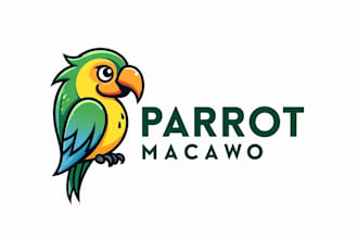 make a high quality parrot bird mascot logo design with express delivery