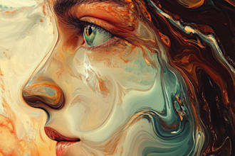paint unique digital art abstract, surrealism