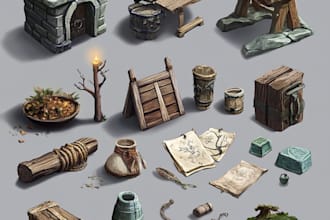 draw exclusive props, objects and items for your game