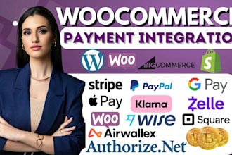 integrate stripe paypal apple pay wise square klarna crypto pay shopify payment