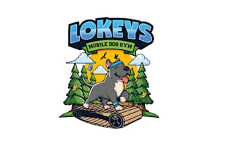 design mobile dog gym logo