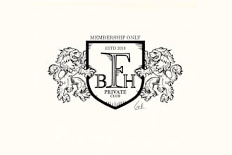 design old school private club logo