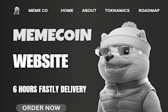 meme coin website, memecoin promotion, memecoin animation, memecoin website, ai