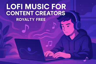 produce relaxing lofi music for background use
