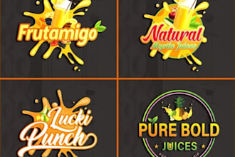 design an original fruit logo for your business work