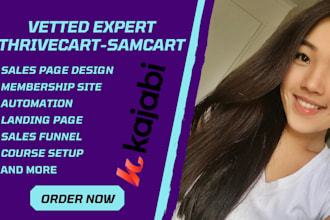 design landing checkout page website funnel design for samcart kajabi thrivecart
