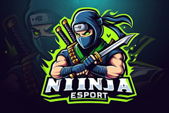 do awesome ninja esport mascot logo design