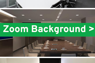 design professional zoom virtual background, and custom logo