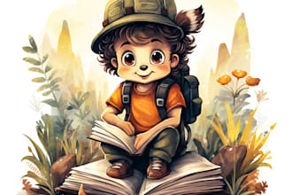 watercolor children book illustration
