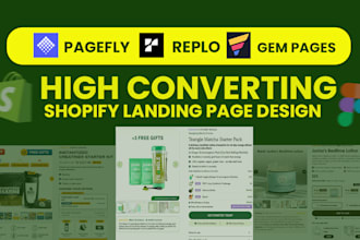 clone shopify landing page design with pagefly, replo, gempages, figma to replo