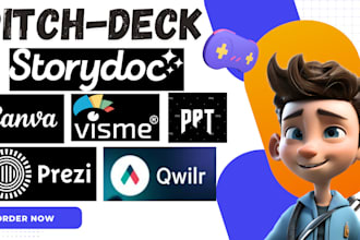 design a intuiface investor pitch deck storydoc canva, prezi, PPT, tome sildes