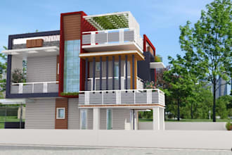 remodel 3d house exterior design,commercial architectural, walkthrough animation