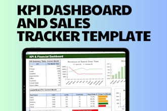 create KPI dashboard and sales tracker template for cold calling