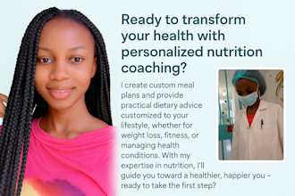write you meal plans and ebooks to improve your wellness journey