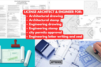 stamp architectural engineering drawing foundation plan carport mep city permits