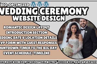 wedding ceremony website rsvp website marriage website