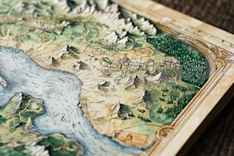 design fantasy dnd rpg game campaign map, fantasy
