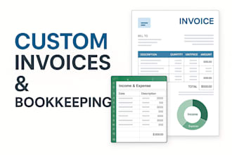 create excel invoices and basic bookkeeping sheets