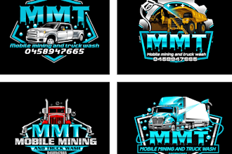 design modern truck detailing logo