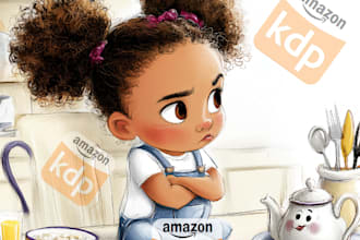 do children story book illustration, children story book illustration