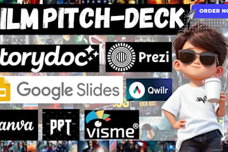 create a cinematic film pitch deck for your movie, series, or documentary